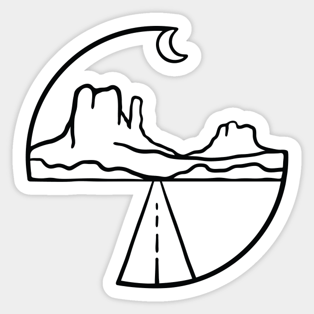 Road to Monument Valley Sticker by MegssDesign